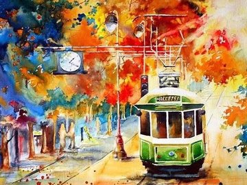 Мастер-класс «Осенний трамвай»