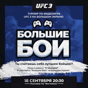 Турнир по видеоигре UFC 3 на большом экране «Большие Бои»